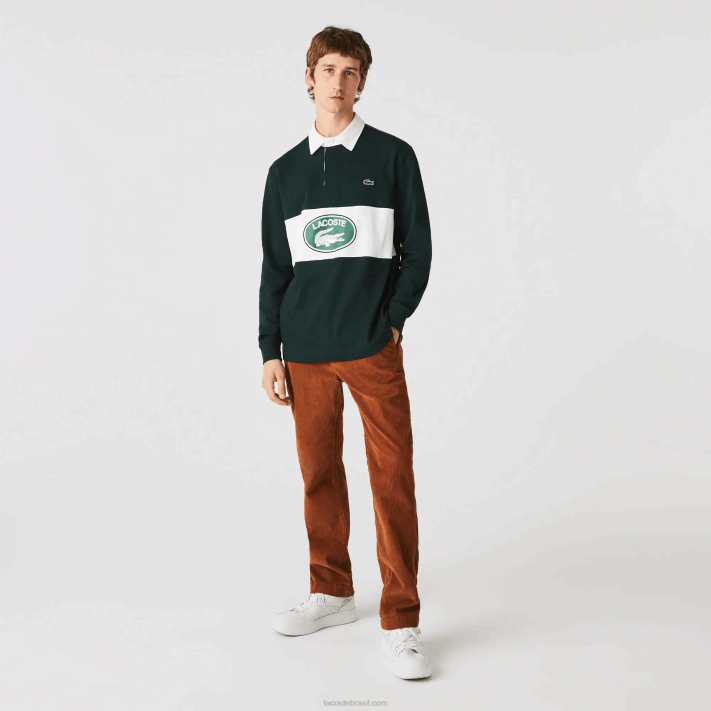 lacoste_calcas_de_veludo_cotele_retas_homens_marrom_3pb_88bl1583.png Lacoste calças de veludo cotelê retas homens marrom 3pb 88BL1583 - Image 1
