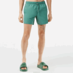 Lacoste calções de banho leves de secagem rápida homens caqui verde wij 88BL546 - Image 2
