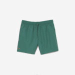 Lacoste calções de banho leves de secagem rápida homens caqui verde wij 88BL546 - Image 4