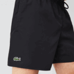 Lacoste calções de banho leves de secagem rápida homens preto azul marinho dy4 88BL535 - Image 2