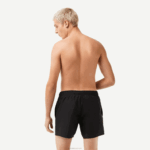 Lacoste calções de banho leves de secagem rápida homens preto verde 964 88BL534 - Image 3