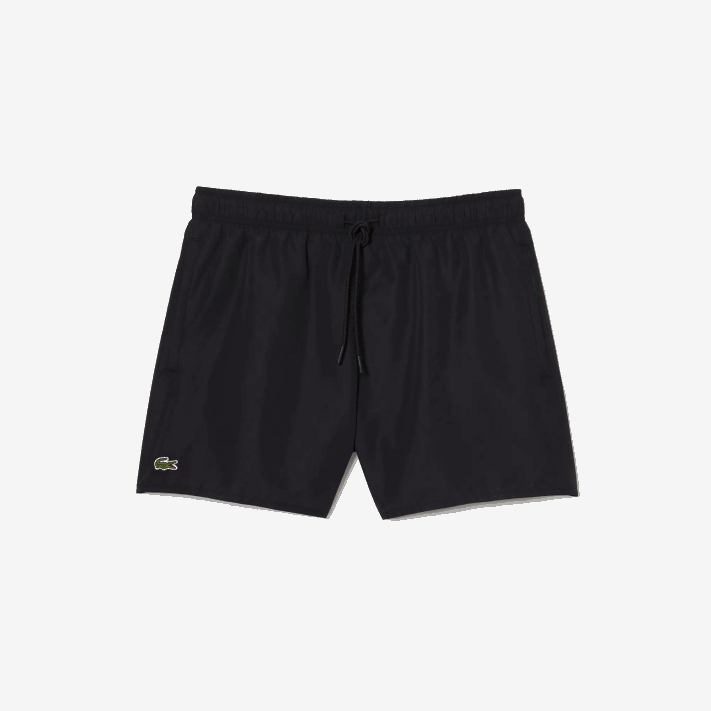 Lacoste calções de banho leves de secagem rápida homens preto verde 964 88BL534 - Image 4