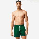 Lacoste calções de banho leves de secagem rápida homens verde azul marinho 381 88BL540