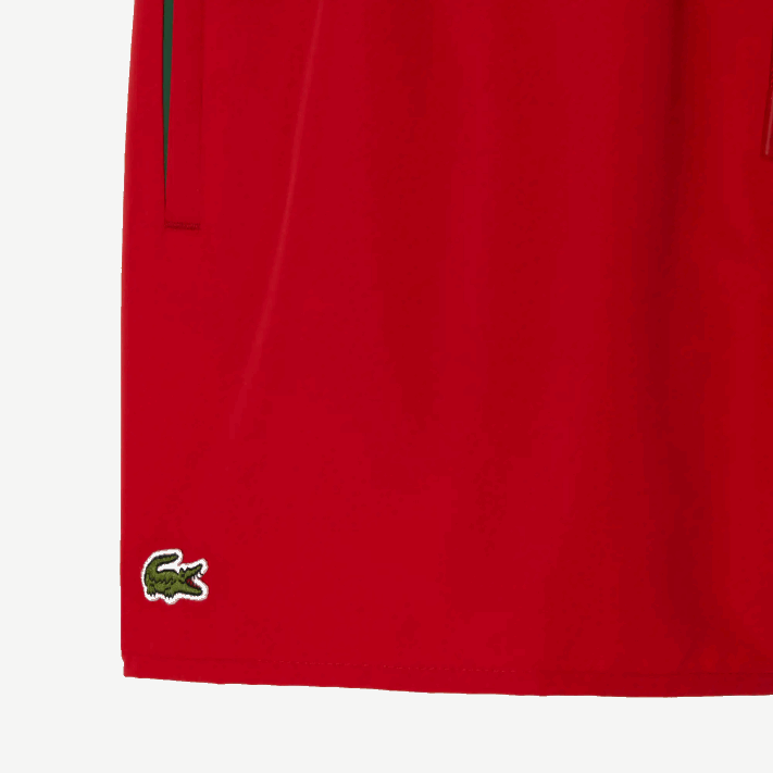 Lacoste calções de banho leves de secagem rápida homens vermelho verde 8un 88BL542 - Image 5