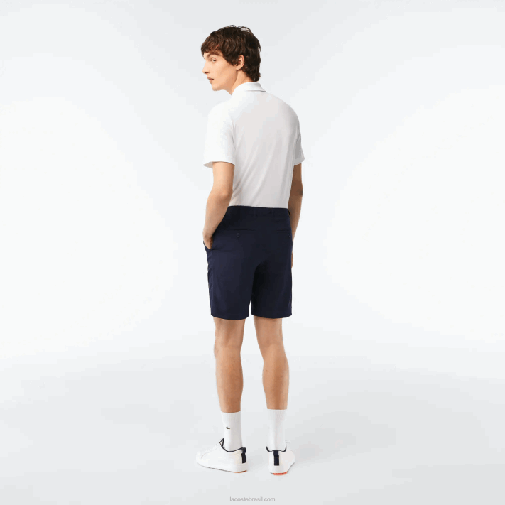 Lacoste calções de golfe elásticos leves desportivos homens azul marinho 166 88BL443 - Image 3