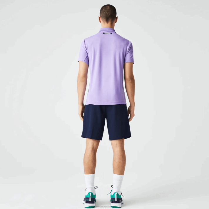 Lacoste calções de ténis desportivos de ajuste regular sem costura homens azul marinho 423 88BL1331 - Image 3
