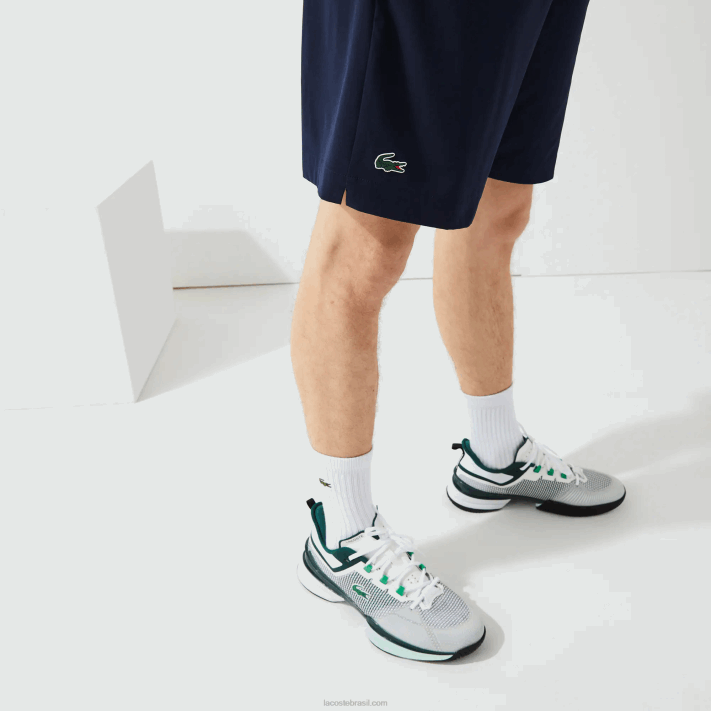 Lacoste calções desportivos ultraleves homens azul marinho branco 525 88BL1411 - Image 9