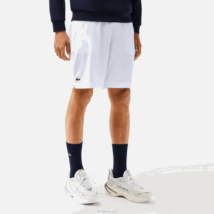 Lacoste calções desportivos ultraleves homens branco azul marinho 522 88BL1409 - Image 2