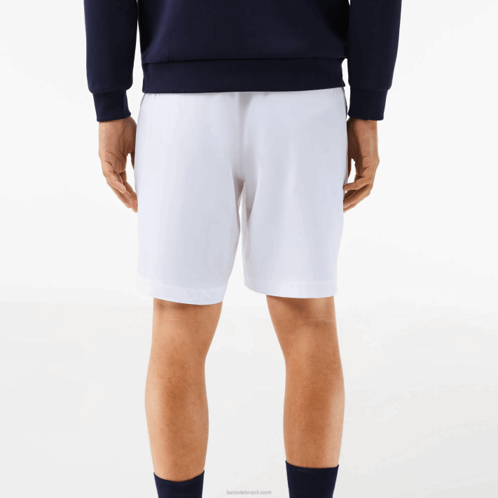 Lacoste calções desportivos ultraleves homens branco azul marinho 522 88BL1409 - Image 3