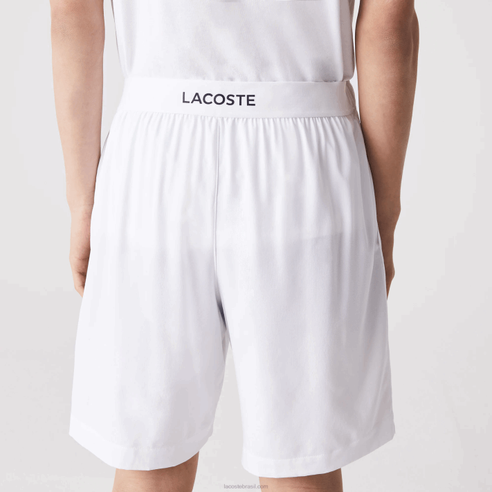Lacoste calções desportivos ultraleves homens branco azul marinho 522 88BL1409 - Image 4