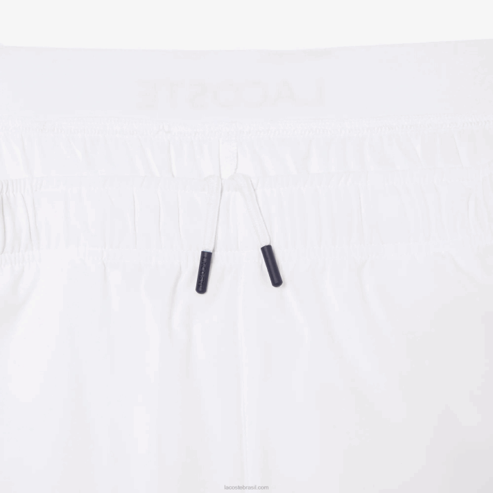 Lacoste calções desportivos ultraleves homens branco azul marinho 522 88BL1409 - Image 8