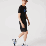 Lacoste calções desportivos ultraleves homens preto branco 258 88BL1410 - Image 2