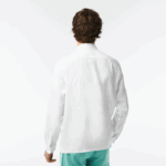 Lacoste camisa de linho homens branco 001 88BL469 - Image 3