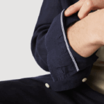 Lacoste camisa de linho regular homens azul marinho 166 88BL1650 - Image 6