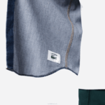 Lacoste camisa jeans de algodão orgânico fit regular homens cdz azul 88BL1502 - Image 6