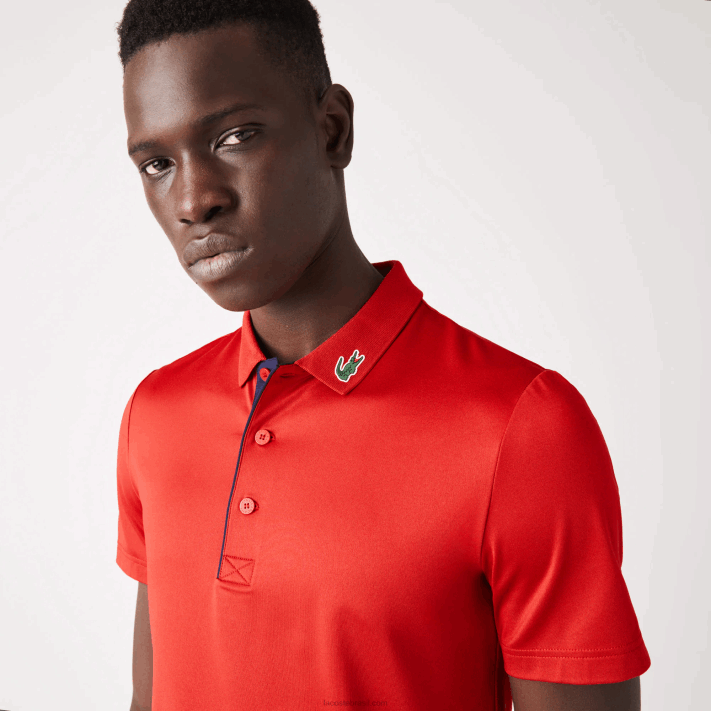 Lacoste camisa pólo de golfe jersey esporte homens vermelho azul marinho 528 88BL597 - Image 1