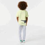 Lacoste camiseta de algodão com estampa de crocodilo crianças amarelo 6gd 88BL3161 - Image 3