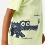 Lacoste camiseta de algodão com estampa de crocodilo crianças amarelo 6gd 88BL3161 - Image 7