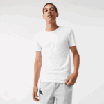 Lacoste camiseta de algodão com gola redonda pacote com 3 homens branco cinza chine preto bxy 88BL1349