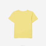 Lacoste camiseta de jérsei de algodão gola redonda crianças amarelo 107 88BL3132 - Image 2