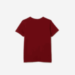 Lacoste camiseta de jérsei de algodão gola redonda crianças bordeaux ypw 88BL3165 - Image 6