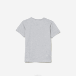 Lacoste camiseta de jérsei de algodão gola redonda crianças chine cinza cca 88BL3125 - Image 5