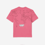 Lacoste camiseta de jérsei de algodão orgânico de ajuste relaxado homens rosa 2r3 88BL226 - Image 2