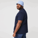 Lacoste camiseta de jérsei de algodão pima decote careca homens azul marinho 166 88BL38 - Image 8
