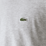 Lacoste camiseta de jérsei de algodão pima decote careca homens chine cinza cca 88BL619 - Image 8
