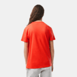 Lacoste camiseta de jérsei de algodão pima decote careca homens laranja 02k 88BL130 - Image 3