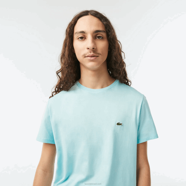 Lacoste camiseta de jérsei de algodão pima decote careca homens perfeito lgf 88BL112 - Image 2