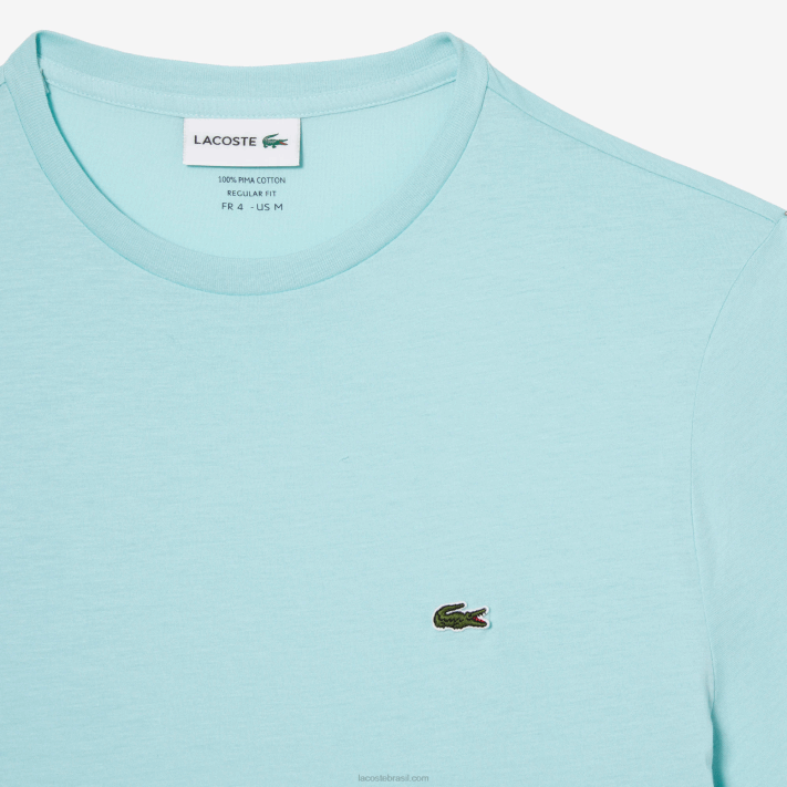 Lacoste camiseta de jérsei de algodão pima decote careca homens perfeito lgf 88BL112 - Image 5