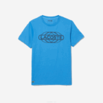 Lacoste camiseta de jérsei orgânica esportiva homens azul 4x 88BL696 - Image 4
