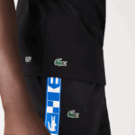 Lacoste camiseta de jérsei orgânica esportiva homens preto 031 88BL694 - Image 4