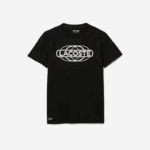 Lacoste camiseta de jérsei orgânica esportiva homens preto 031 88BL694 - Image 5