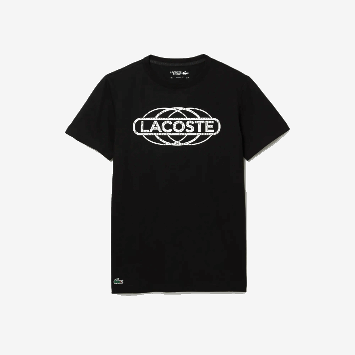 Lacoste camiseta de jérsei orgânica esportiva homens preto 031 88BL694 - Image 5