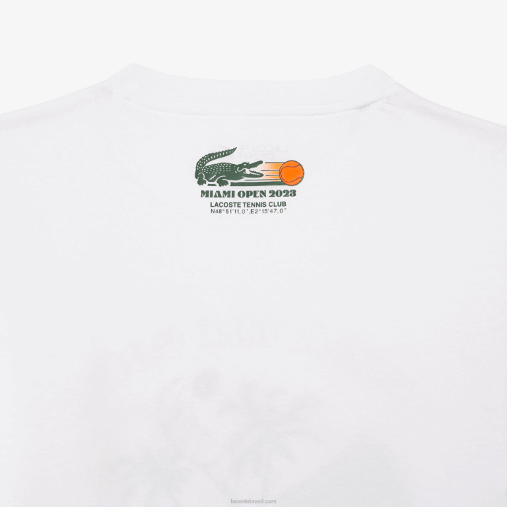 Lacoste camiseta esporte miami edição aberta homens branco 001 88BL213 - Image 3