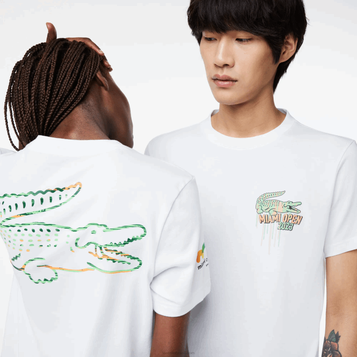 Lacoste camiseta esporte miami edição aberta homens branco 001 88BL215 - Image 2