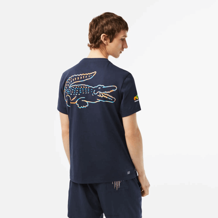 Lacoste camiseta esporte miami edição aberta homens kxe azul 88BL217 - Image 2