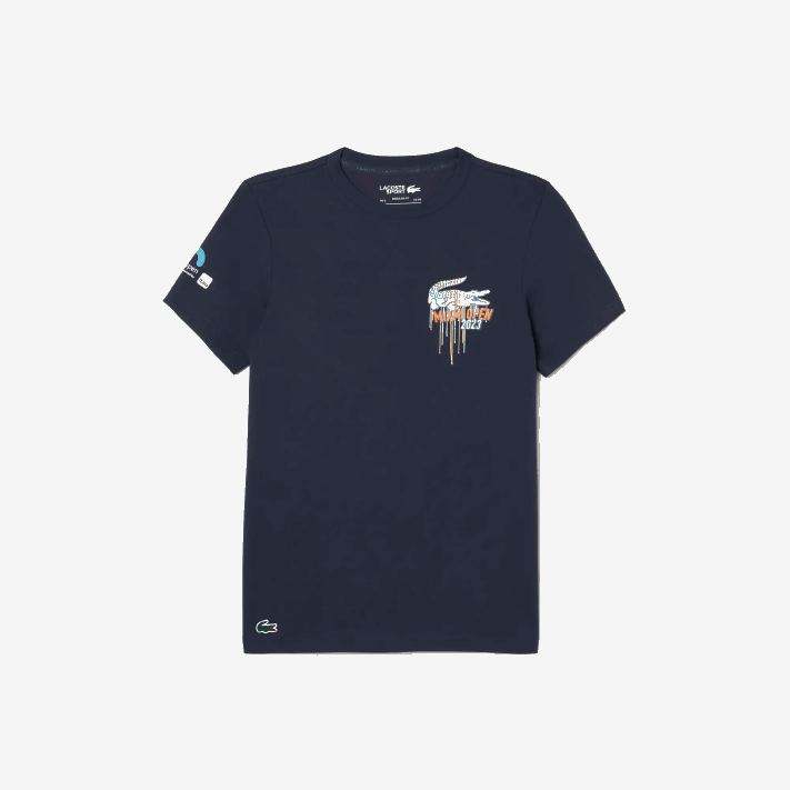 Lacoste camiseta esporte miami edição aberta homens kxe azul 88BL217 - Image 4