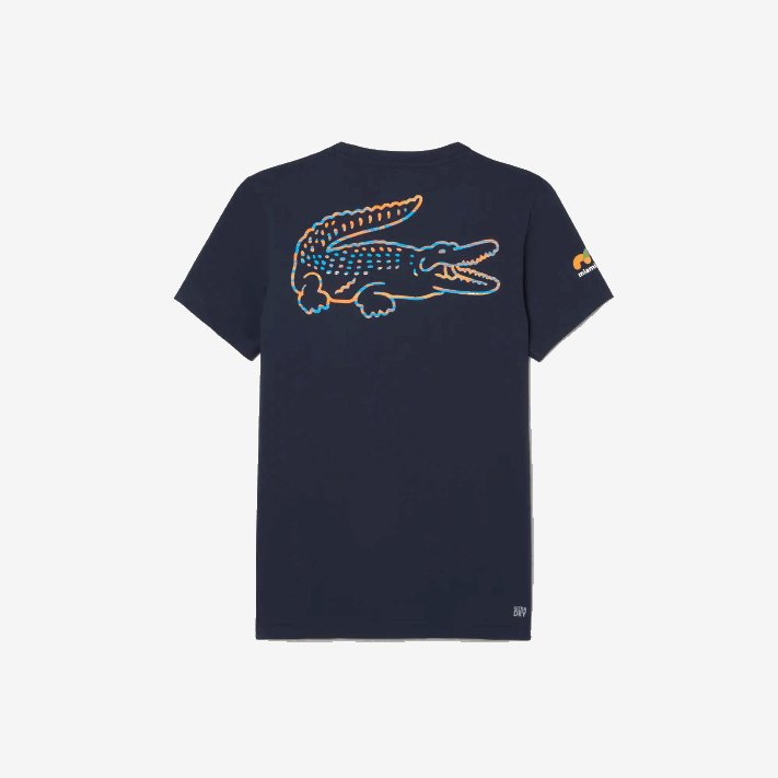Lacoste camiseta esporte miami edição aberta homens kxe azul 88BL217 - Image 5