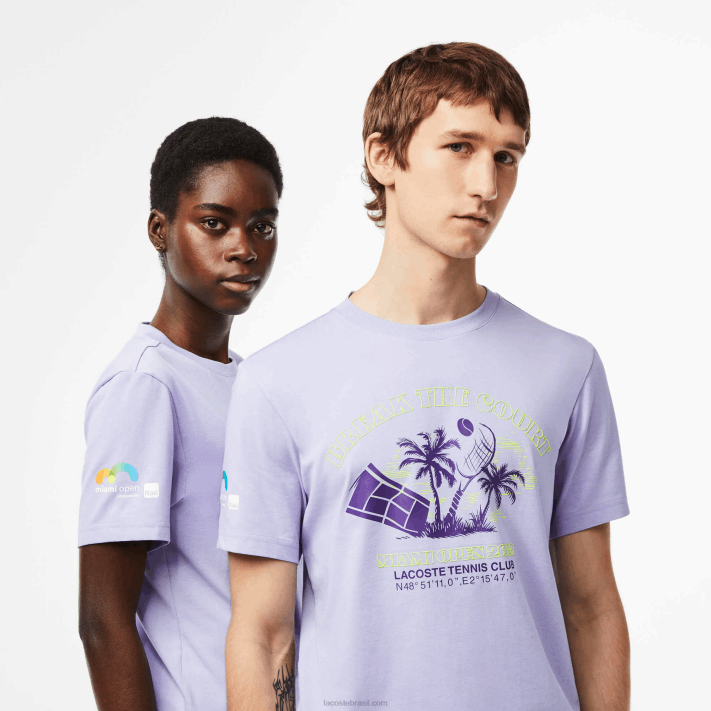 Lacoste camiseta esporte miami edição aberta homens roxo 3k0 88BL212 - Image 2