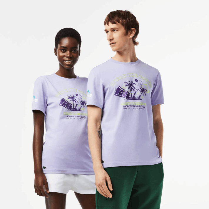 Lacoste camiseta esporte miami edição aberta homens roxo 3k0 88BL212 - Image 1