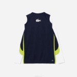 Lacoste camiseta esporte tênis homens azul marinho amarelo branco 692 88BL754 - Image 6