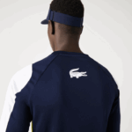 Lacoste camiseta esporte tênis homens azul marinho amarelo branco 692 88BL754 - Image 7