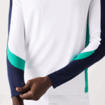 Lacoste camiseta esporte tênis homens branco verde azul marinho yh9 88BL755 - Image 8
