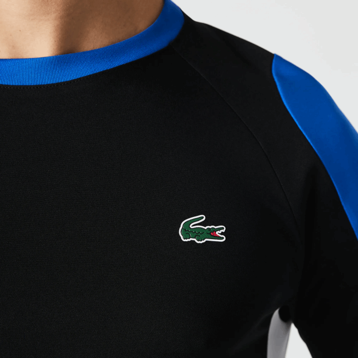 Lacoste camiseta esporte tênis homens preto azul branco zfz 88BL753 - Image 4