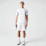 Lacoste camiseta esportiva color block ultra-dry tênis piquê homens branco azul marinho branco y2u 88BL583 - Image 2