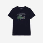 Lacoste camiseta esportiva com estampa de crocodilo homens azul marinho 166 88BL840 - Image 4