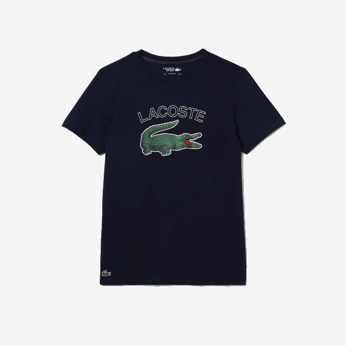Lacoste camiseta esportiva com estampa de crocodilo homens azul marinho 166 88BL840 - Image 4